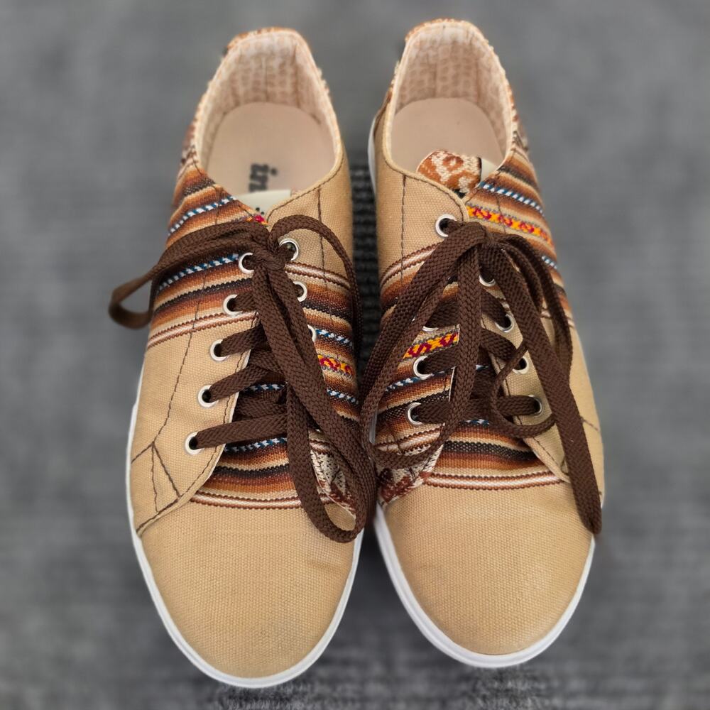 Inkkas Peruvian Low-Top Natural Multicolor Lace-Up Sneakers Women's 10/Men's 8